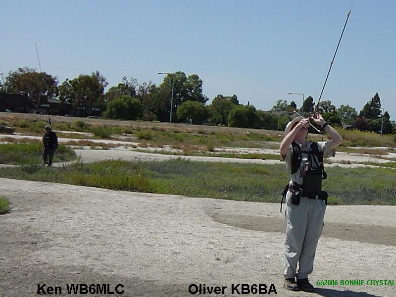 Ken WB6MLC and Oliver KB6BA prepare to start on the Brewer Island trail